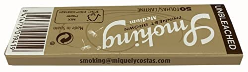 Smoking 25 Pk Smoking Thinnest Brown Unbleached Medium 1-1/4 RYO Cigarette Rolling Paper - Image 5