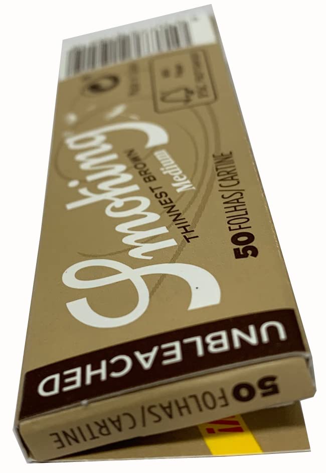 Smoking 25 Pk Smoking Thinnest Brown Unbleached Medium 1-1/4 RYO Cigarette Rolling Paper - Image 2