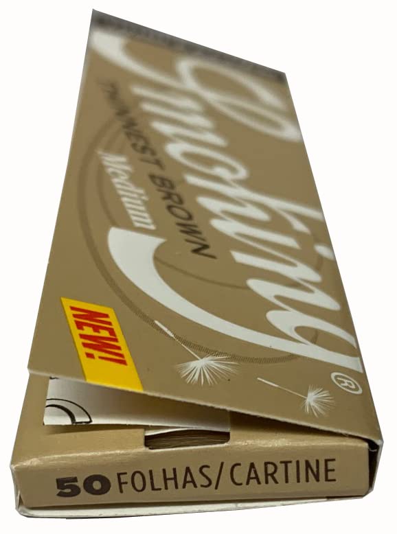 Smoking 25 Pk Smoking Thinnest Brown Unbleached Medium 1-1/4 RYO Cigarette Rolling Paper - Image 3