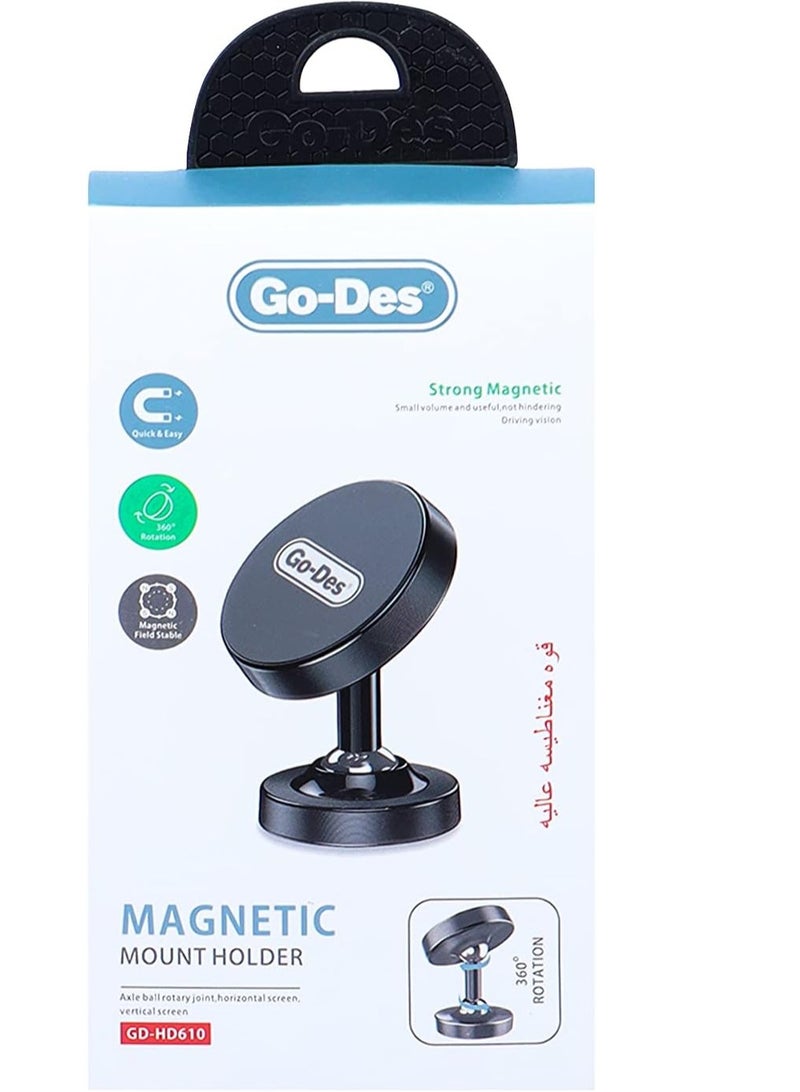 Go-Des Magnetic Car Mount Holder Black - Image 1