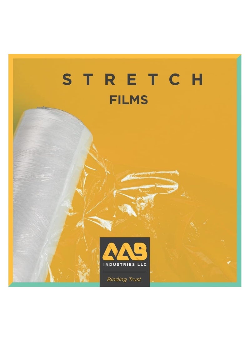 Generic Stretch Film Roll/Wrap 50 cm x 23 Microns x 300g Core for Packaging, Heavy Duty Pallet Wrapping Film - Single Roll (2 kg x 300g, Clear)  - Image 3