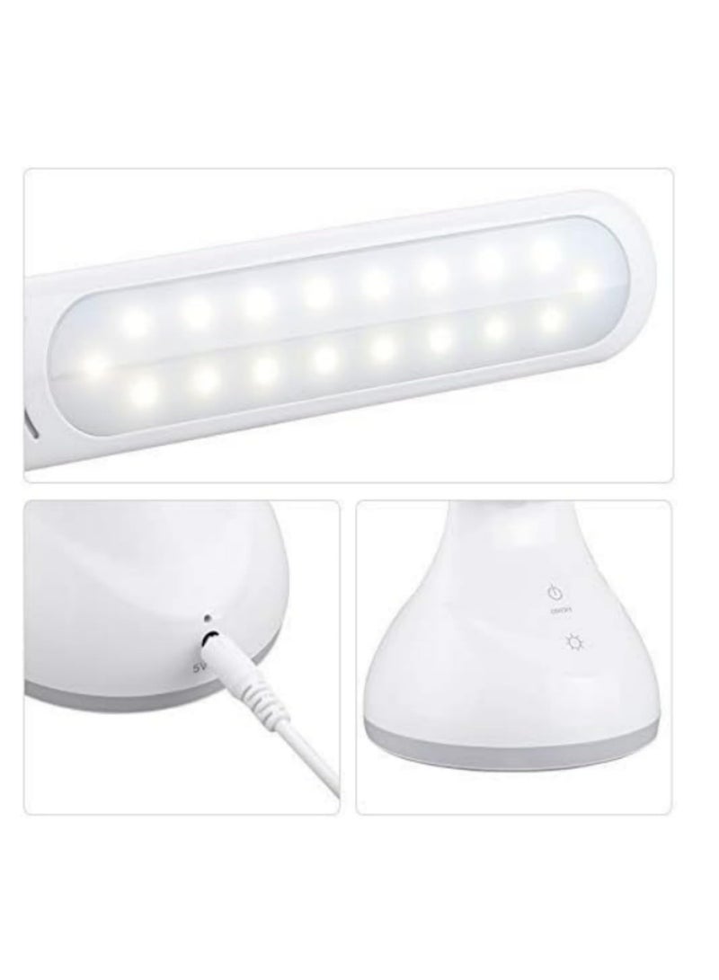 1 قطعة مصباح طاولة LED قابل للطي وقابل للتعتيم مع تقويم ودرجة حرارة وساعة منبه وأضواء غلاف جوية متغيرة الألوان - Image 4