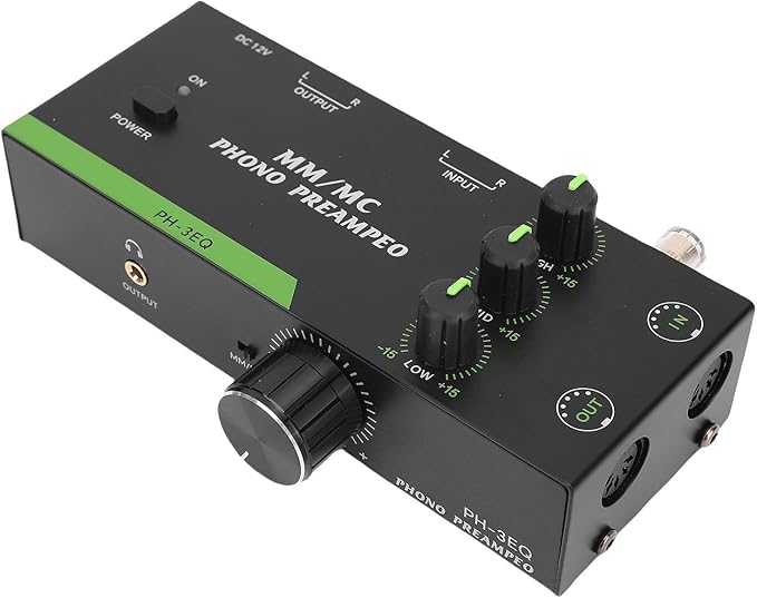 Universal MM MC Phono Preamp for Turntable with Adjustable EQ Balanced XLR US Plug - Image 1