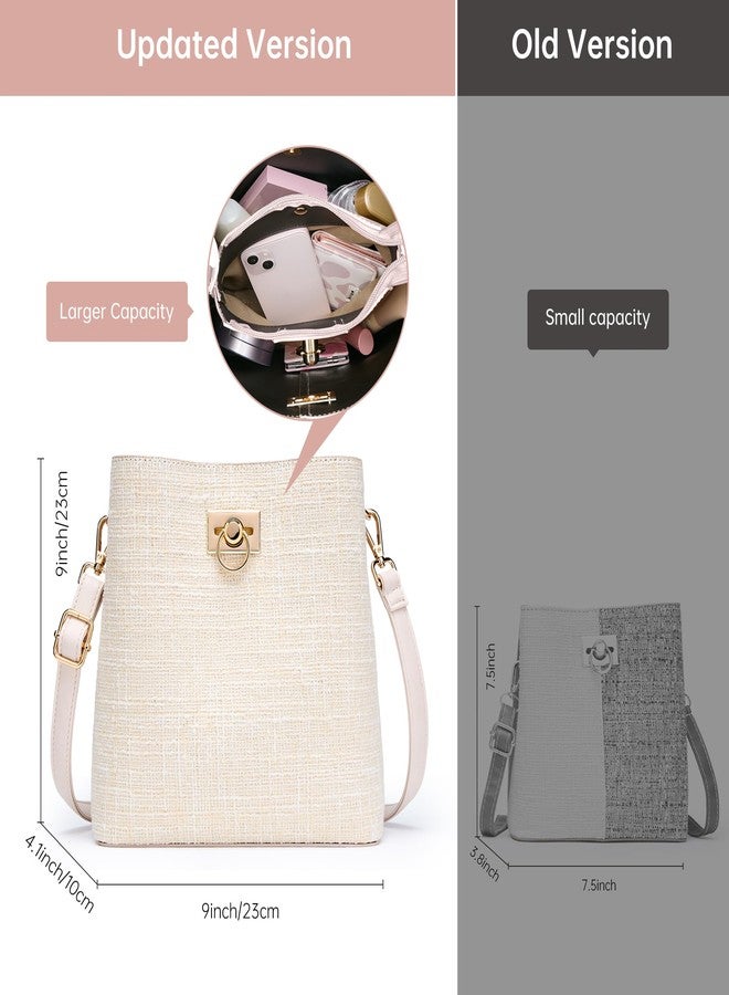 KALIDI FANCY FOREST Crossbody Bag for Women Shoulder Tote Handbag PU Leather Bucket Bag Cross body Purse with Adjustable Strap, Multi Pockets - Image 5