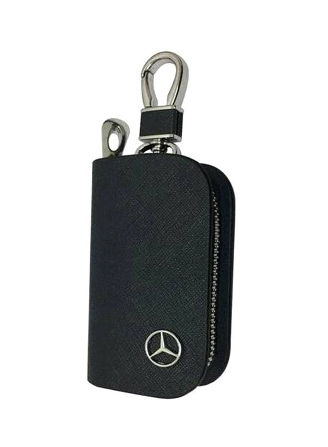 NIBEMINENT Leather Car Key Wallet Zipper Case Chain