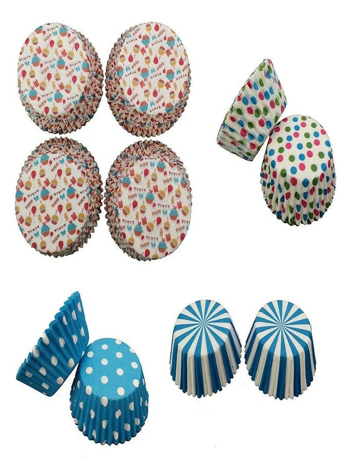 Adaamya® - 300 Pcs - Cupcake Paper Liners for Mini Cupcakes, Chocolates, Truffles and Indian Sweets for Home, Kitchen, Baking, Gifts or Party - Multicoloured (2XL - Top Dia 9 Cm) - Image 3