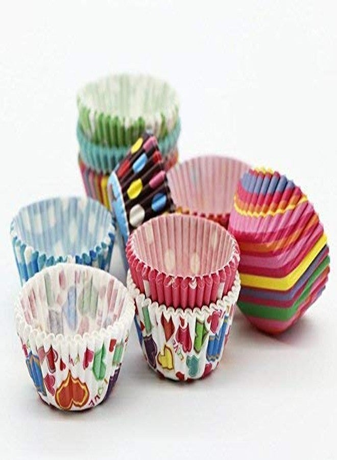 Adaamya® - 300 Pcs - Cupcake Paper Liners for Mini Cupcakes, Chocolates, Truffles and Indian Sweets for Home, Kitchen, Baking, Gifts or Party - Multicoloured (2XL - Top Dia 9 Cm) - Image 1