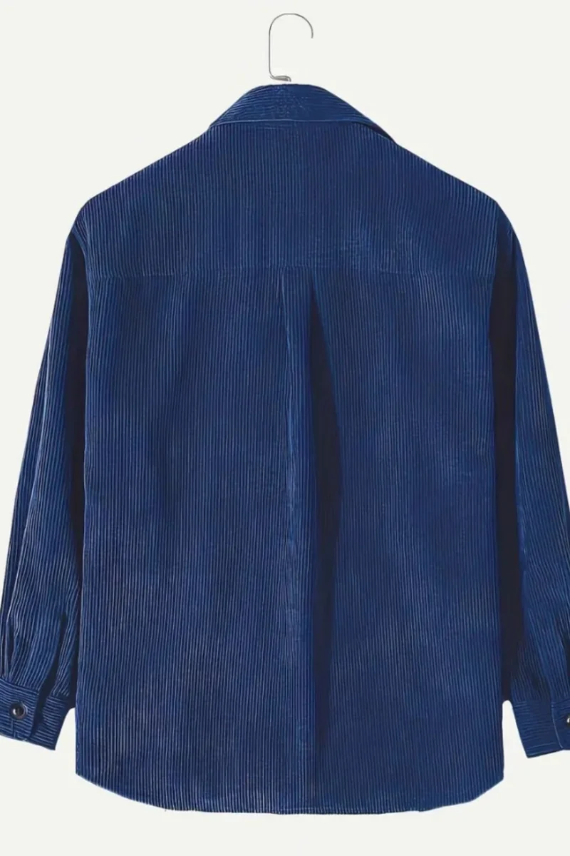 كوول تارز Men's Oversize Shirt Collar Velvet Long Sleeve Winter Shirt