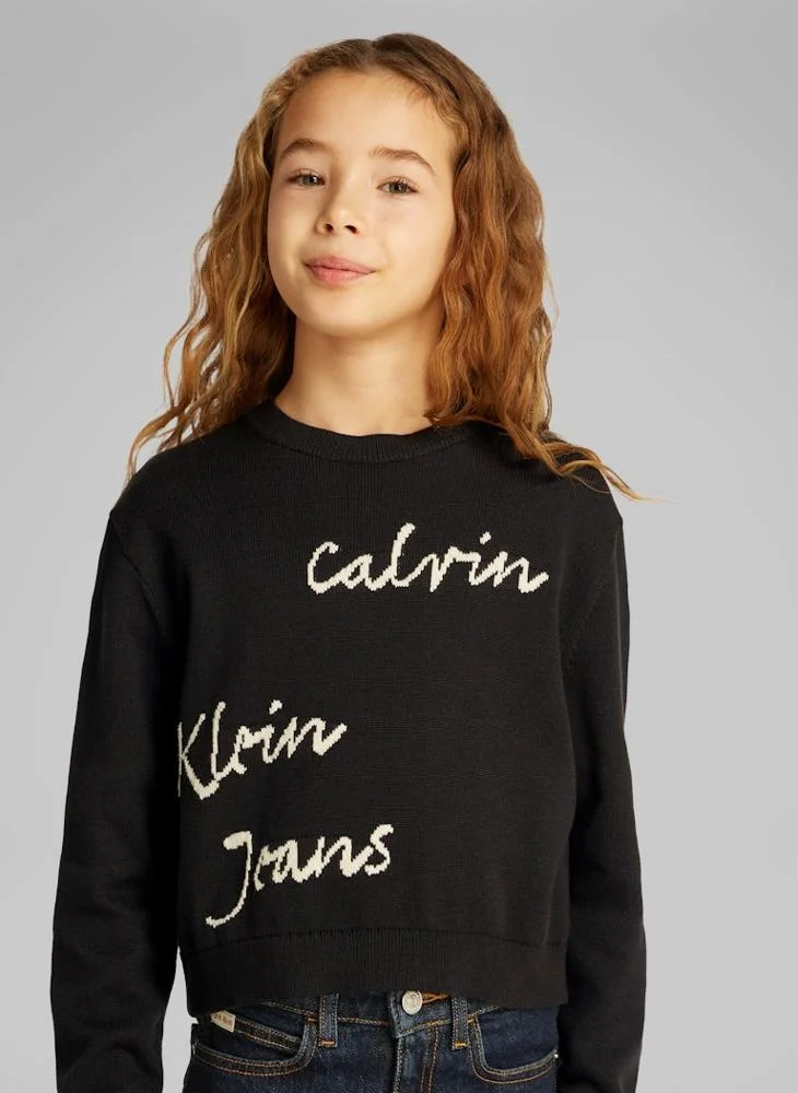 كالفن كلاين جينز Kids Graphic Logo Sweater