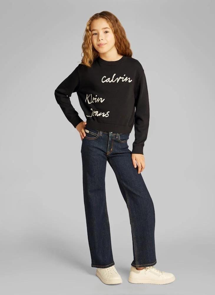 كالفن كلاين جينز Kids Graphic Logo Sweater