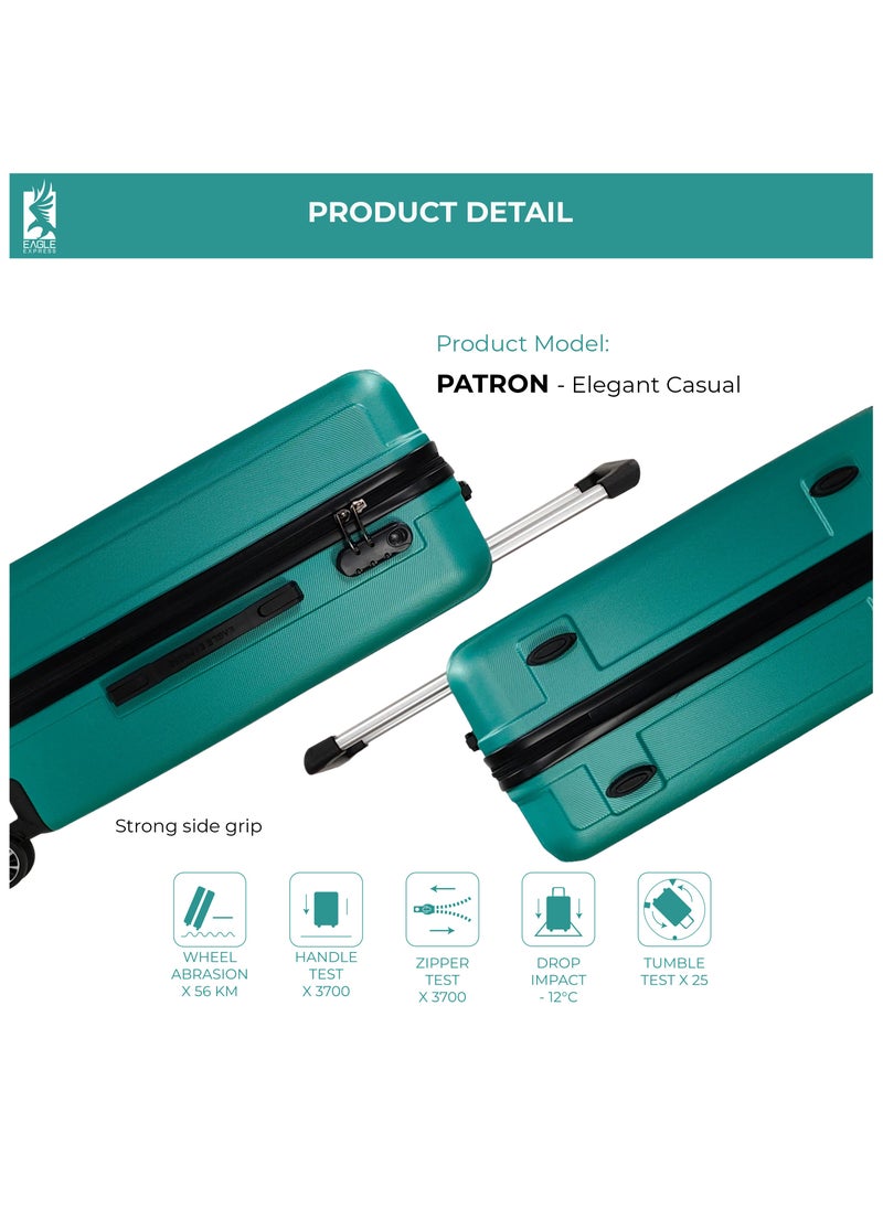 Eagle Express PATRON ABS HARD TROLLEY 20,24,28 inch 3 Piece Set AQUA MARIN  - Image 4