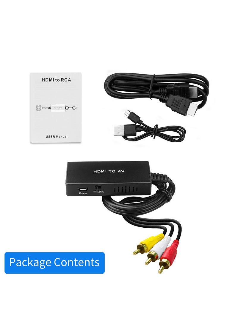 Private Model HDMI to Av Converter High Definition Hdmi Av 1080P Resolution Tv Line USB Powered Ykadwn With 1 m HDMI cable