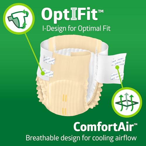 FitRight Adult Diapers Extra Heavy Absorbency XL Waist Size 56in64in 80 Count OptiFit Incontinence Briefs for Men and Women Disposable MoistureWicking Leak Protection - Image 5
