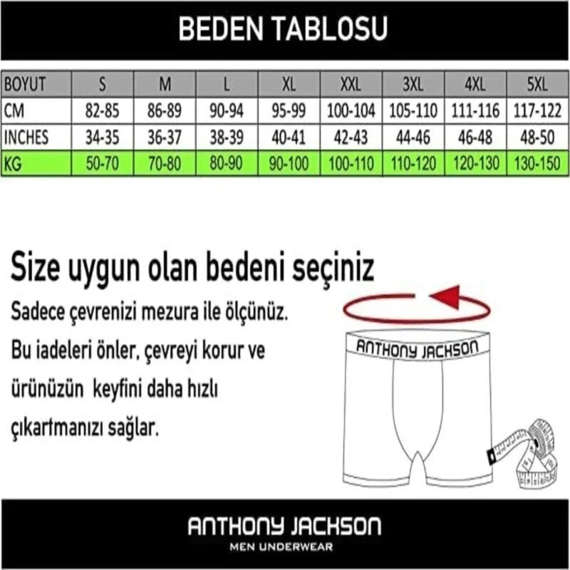 أنتوني جاكسون Lycra 3-Piece Box Premium Men's Boxer Sandro