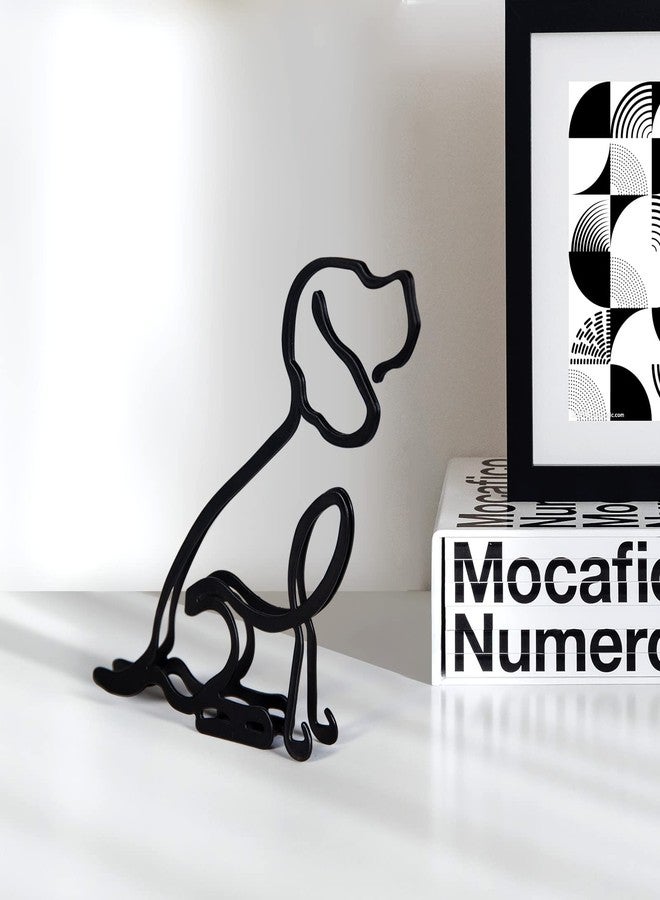 KOLYMAX Dog Minimalist Art Wall Sculpture, Abstract Metal Wire Geometric Line Drawing Art Statue (Beagle) - Image 3