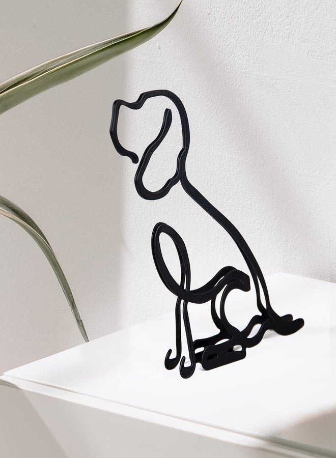 KOLYMAX Dog Minimalist Art Wall Sculpture, Abstract Metal Wire Geometric Line Drawing Art Statue (Beagle) - Image 4