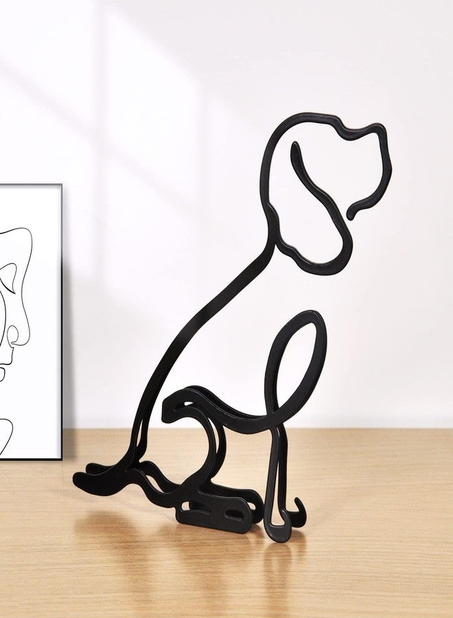 KOLYMAX Dog Minimalist Art Wall Sculpture, Abstract Metal Wire Geometric Line Drawing Art Statue (Beagle) - Image 2