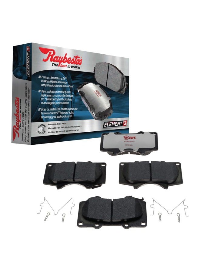 Raybestos مجموعة وسادات الفرامل الخلفية البديلة Premium Element3 EHT™ لطرازات نيسان ألتيما 2007-2009 ونيسان سنترا 2007-2012 (EHT1288AH) - Image 1