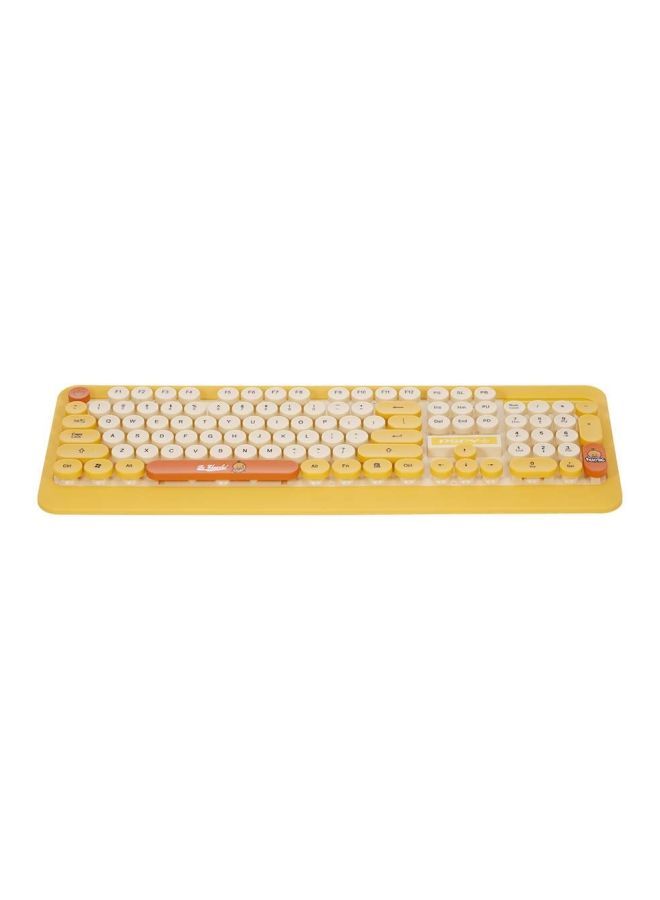 NIBEMINENT 2-Piece Wireless Keyboard And Optical Mouse Set Yellow/Red/White  - Image 4