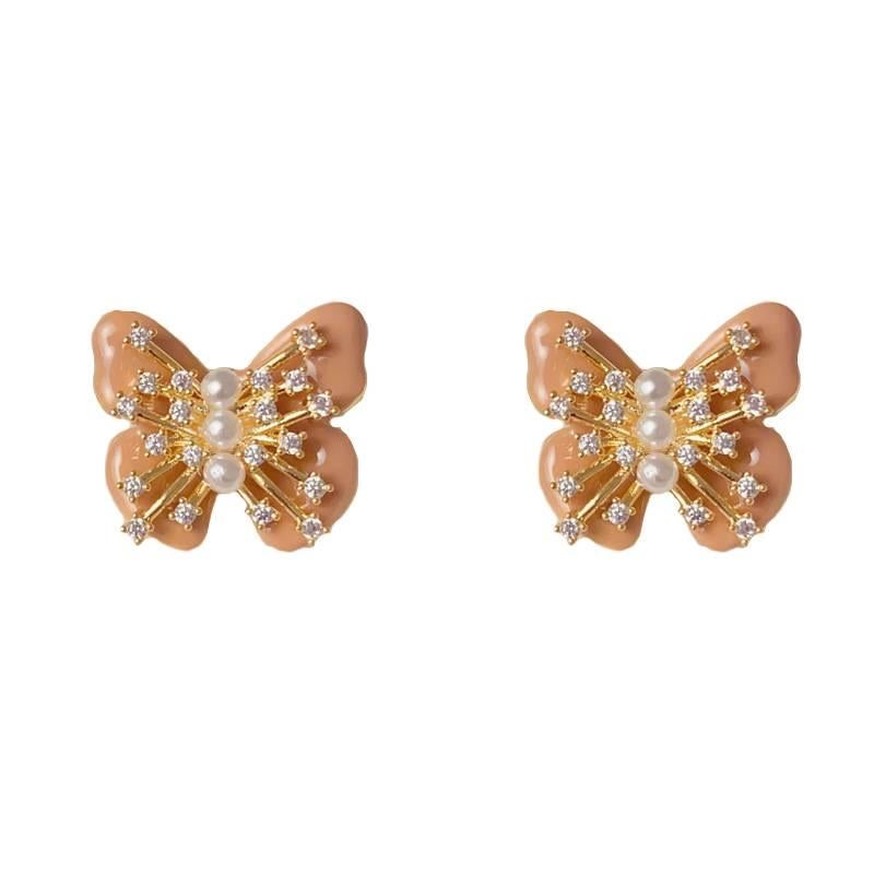Lightweight Pearl Stud Earrings Daily Wear Jewelry for Women Beige for Weekend Trips - Image 1