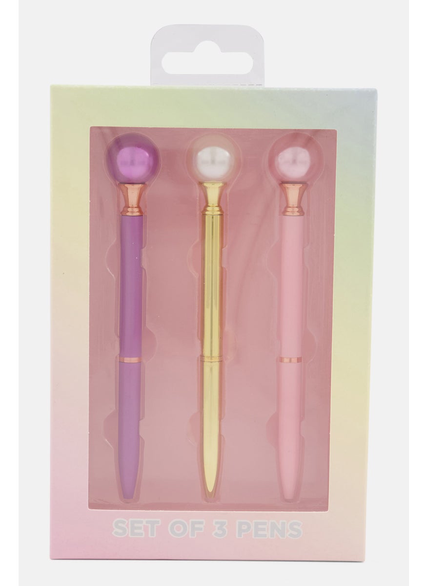 3 Pieces Pastel Pearl Ball Top Ballpoint Pen, Purple - pzsku/ZD4EE046D9DA793A00951Z/45/_/1736691217/e9ec3c07-1484-4d90-bc62-8f93bb7cd70b