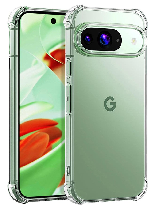 (for Google Pixel 9 Pro) TPU Case Shockproof Soft TPU Bumper and Hard PC Back Case Anti-Scratch,Drop Protection,Slim Fit Gorilla Case Cover