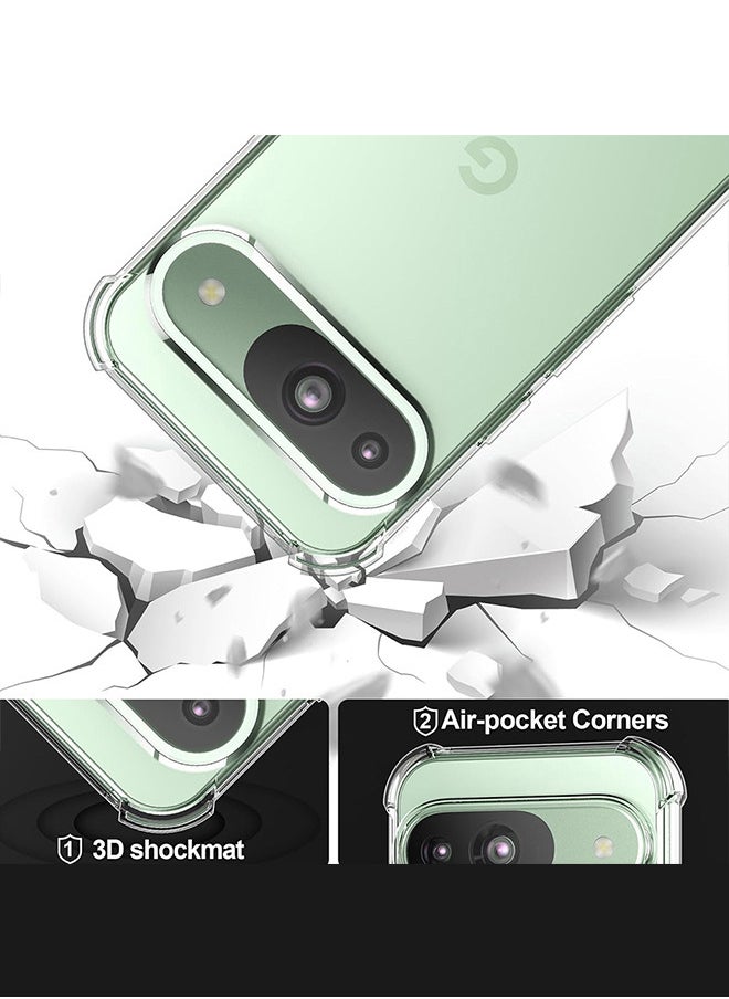 (for Google Pixel 9 Pro) TPU Case Shockproof Soft TPU Bumper and Hard PC Back Case Anti-Scratch,Drop Protection,Slim Fit Gorilla Case Cover