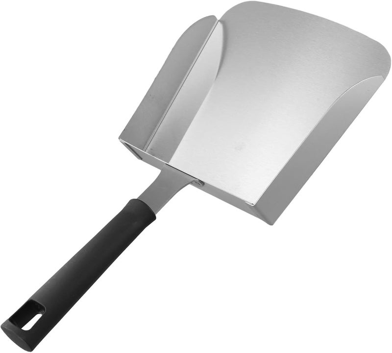 Stainless Steel Griddle Spatula with Wide Groove Design, 7.5 Inch Large Burger Flipper and Snack Transfer Tool for BBQ, Grill and Kitchen Cooking, Heat Resistant Handle - Image 4