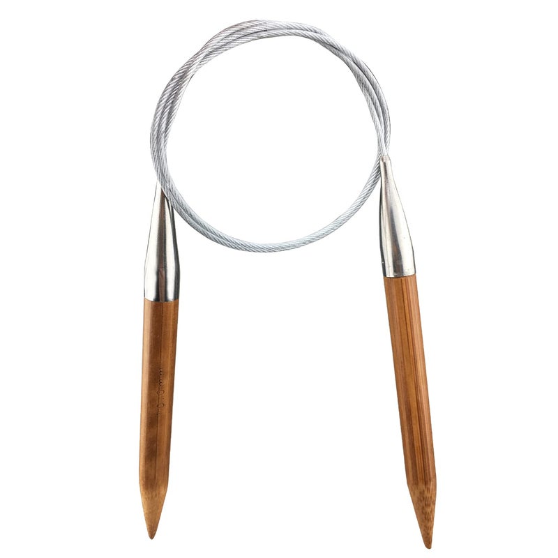 Weabetfu Bamboo Circular Knitting Needle,60-inch Length for Handmade Creative DIY and Any Weave Yarn Projects,US Size 15(10mm) - Image 1