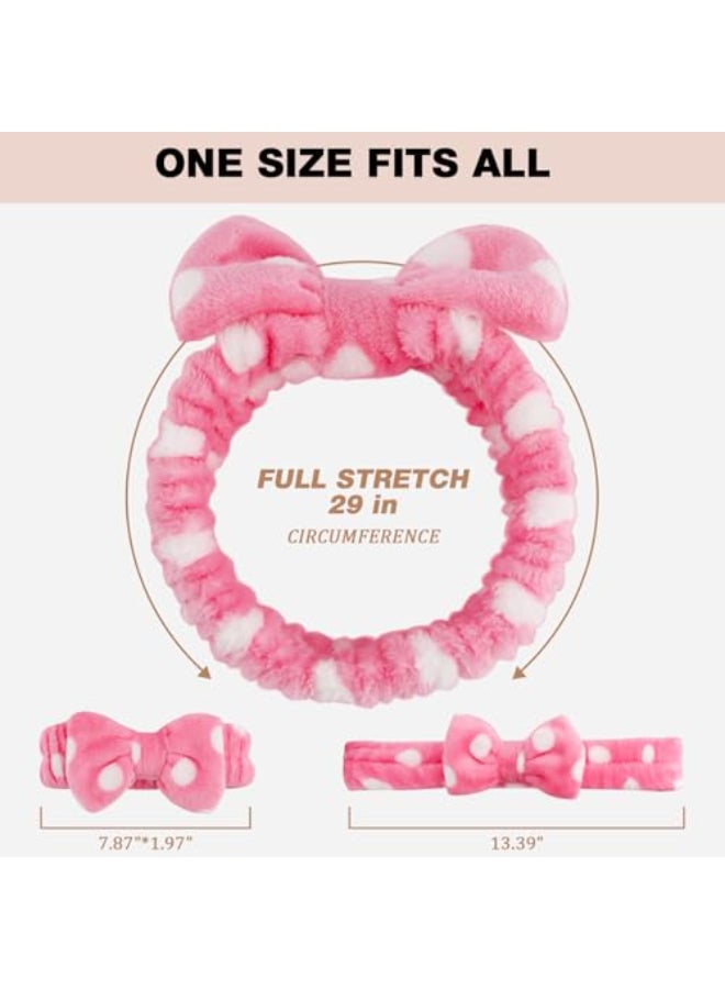 YOOVR 8pcs Spa Headband Easter Basket Stuffers Bulk Valentines Galentines Day Gifts Stocking Stuffers for Teen Girls Women Skincare Makeup Face Wash Headband Goodie Bags Gift Baskets Party Favors - Image 3
