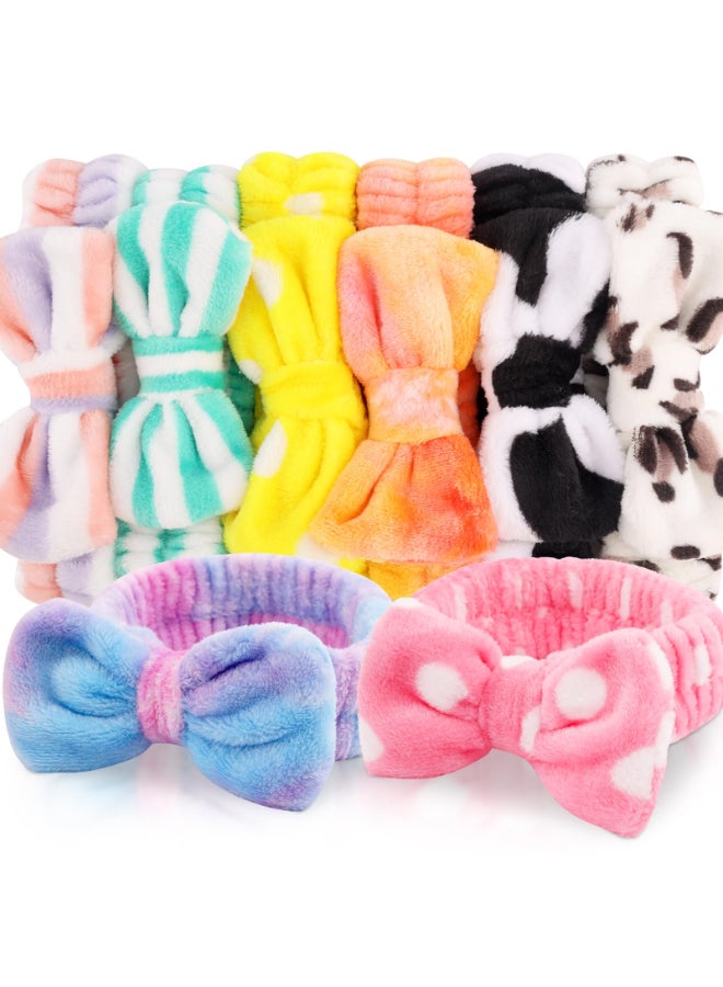 YOOVR 8pcs Spa Headband Easter Basket Stuffers Bulk Valentines Galentines Day Gifts Stocking Stuffers for Teen Girls Women Skincare Makeup Face Wash Headband Goodie Bags Gift Baskets Party Favors - Image 2