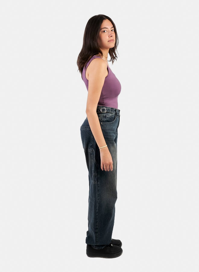 Bella vue SQUARE NECK TANK TOP - PURPLE - Image 2