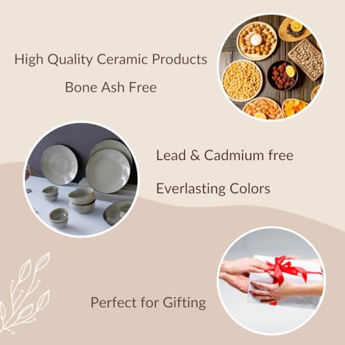 The Earth Store Handcrafted Glossy Grey Marble 4 Piece10 Inch Ceramic Dinner Plates Microwave & Dishwasher Safe Ceramic Plates for Dinner | Full Plates Set of 4 | Dinner Full Plates Diwali Gifts Item - Image 2