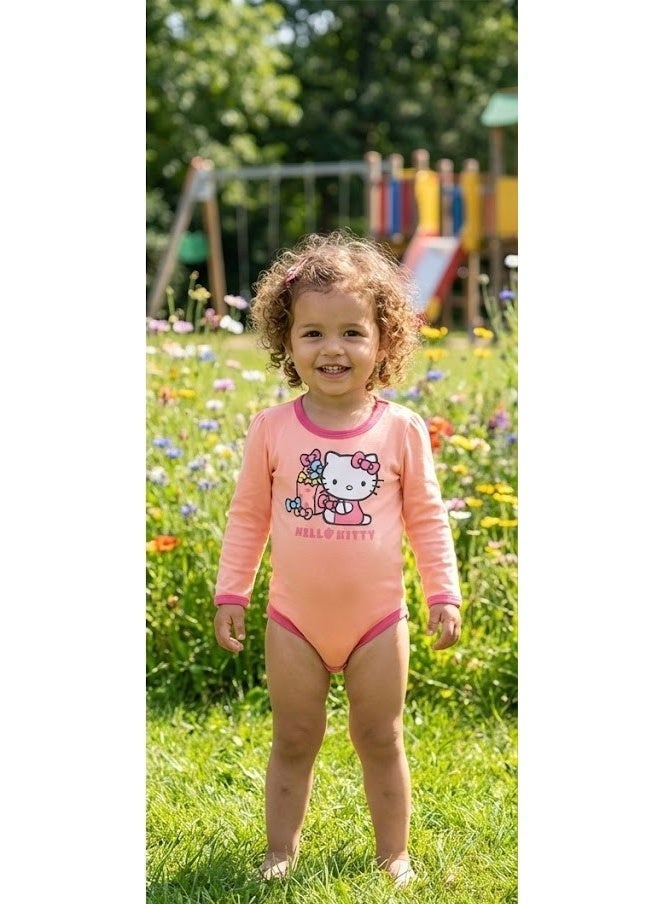 هالو كيتي بودي سوت أطفال بأكمام طويلة - Image 2