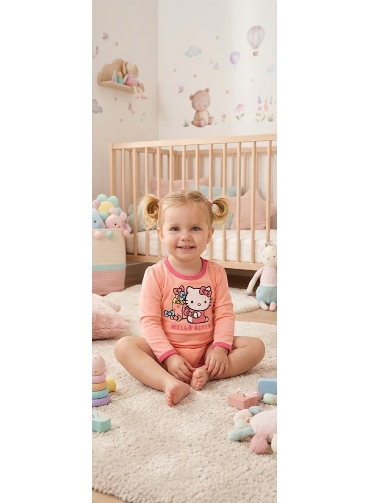 هالو كيتي بودي سوت أطفال بأكمام طويلة - Image 3
