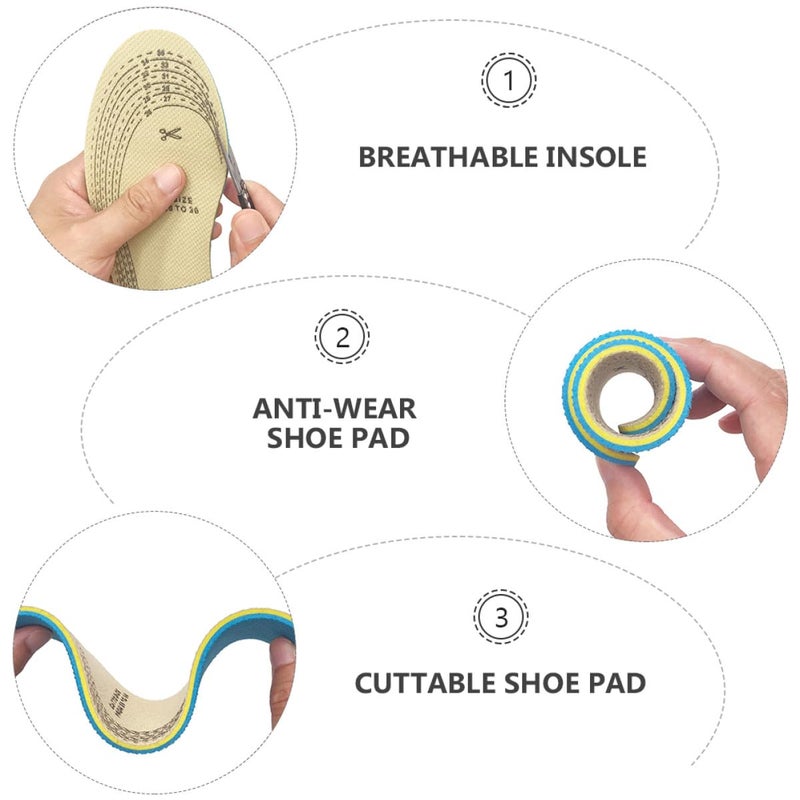 وسادات الأحذية الماصة للصدمات والمنفذة للهواء زوجان قابلان للقص لتناسب المقاسات من 26 إلى 36 - Image 5