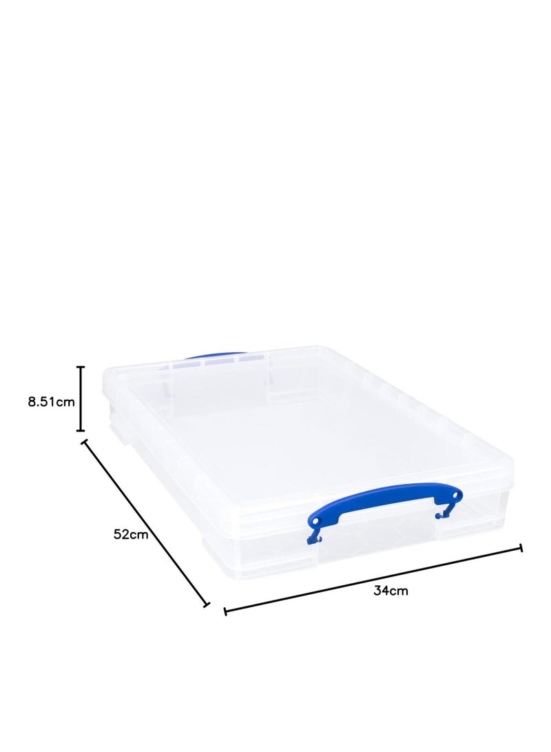 Really Useful Storage Box 10L Clear Transparent Stackable Plastic Storage Container, Space Saving Organizer Box with Lid for Home, Office, Kitchen & Closet Multi-Purpose Utility Storage - Image 3