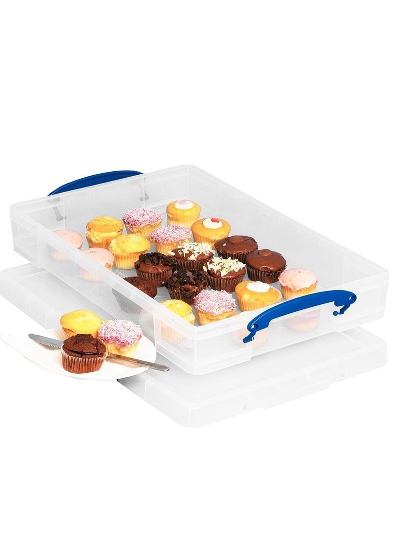 Really Useful Storage Box 10L Clear Transparent Stackable Plastic Storage Container, Space Saving Organizer Box with Lid for Home, Office, Kitchen & Closet Multi-Purpose Utility Storage - Image 1
