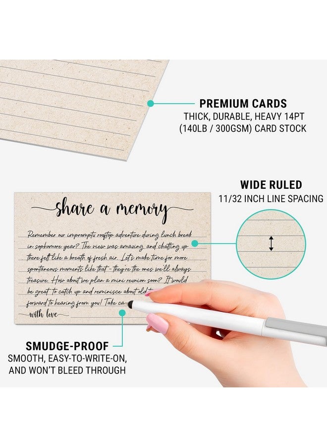 321 دن بطاقة مشاركة الذاكرة، صُنعت في الولايات المتحدة الأمريكية - 4X6 كرافت تان، للاحتفال بالحياة وأعياد الميلاد والذكرى السنوية والنصب التذكاري والجنازة والتخرج وحفلات الزفاف - مجموعة من 50 بطاقة - Image 3