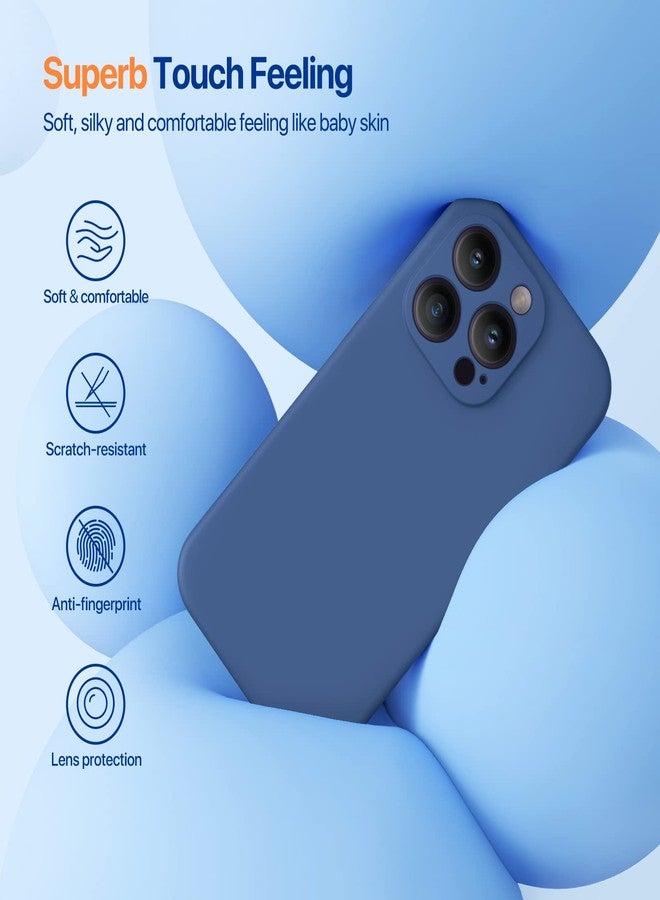 Miracase Designed for iPhone 14 Pro Case with Screen Protector, [Upgraded Camera Protection], Shockproof Liquid Silicone Rubber Phone Case Cover for 14 Pro 6.1 inch (Abyss Blue) - Image 3