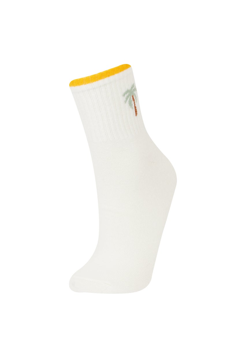 DeFacto Woman Printed 5 Piece Short Socks - Image 4