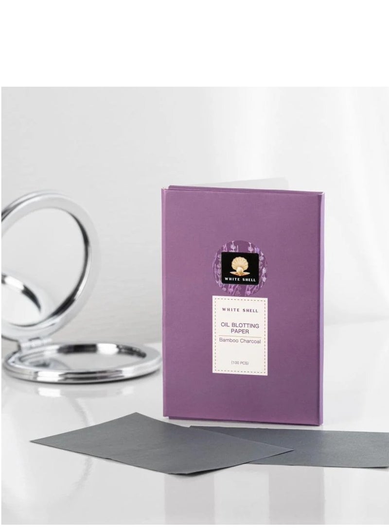 white shell Facial Oil Blotting Wipes 100 Pieces - Image 5