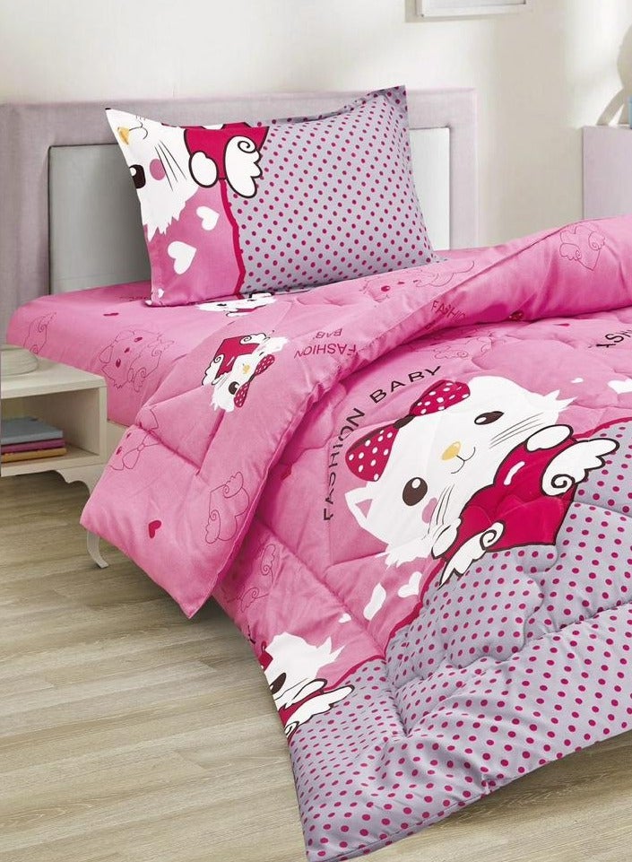 Ming Li Baby Bed Sheet Set, 3-Piece Microfiber Middle Filling Quilt Set, Full Fitted Sheet 120x200+35, Quilt 170x200, Pillowcase 50x80cm - Image 2