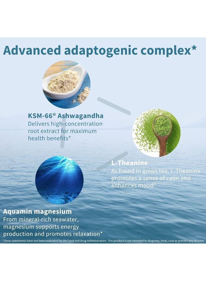 Igennus Advanced Ashwagandha KSM-66, L-Theanine & Magnesium, Clean Label, Multi Action Adaptogen Complex for Stress Support with Zinc & B Vitamins, 60 Vegan Capsules - Image 3