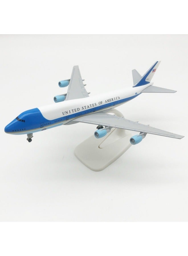 عام 20 سنتيمتر سبيكة طائرة منضدية عرض نموذج 1: 200 مقياس الولايات المتحدة سلاح الجو واحد B747 طائرة نموذج زخرفة لعبة الأثاث الديكور مجموعة الهدايا - Image 2