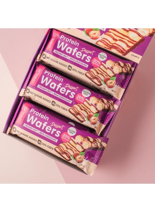 Chikalab Protein Wafer Bar | 20% High Protein Wafer Snack | Fitness Protein Sweet Treat for Muscle Recovery & Daily Protein Intake | Gym Snack, Post-Workout, Snack 40g – Creamy Nut Dessert Milk Chocolate - Image 4