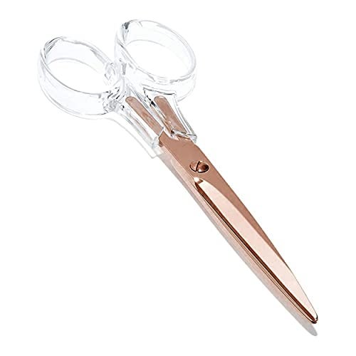 OfficeGoods 3 Piece Acrylic Desk Set - Includes Ruler, Staple Remover, Scissors - Functional & Elegant Desk Accessories - Stationery Tools for Home, Office, and School - Clear with Rose Gold Metal - Image 4