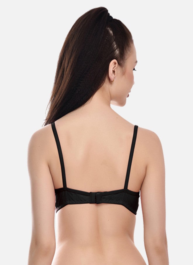 FIMS Black Non Wired Non Padded Full Coverage Everyday Bra - Image 4