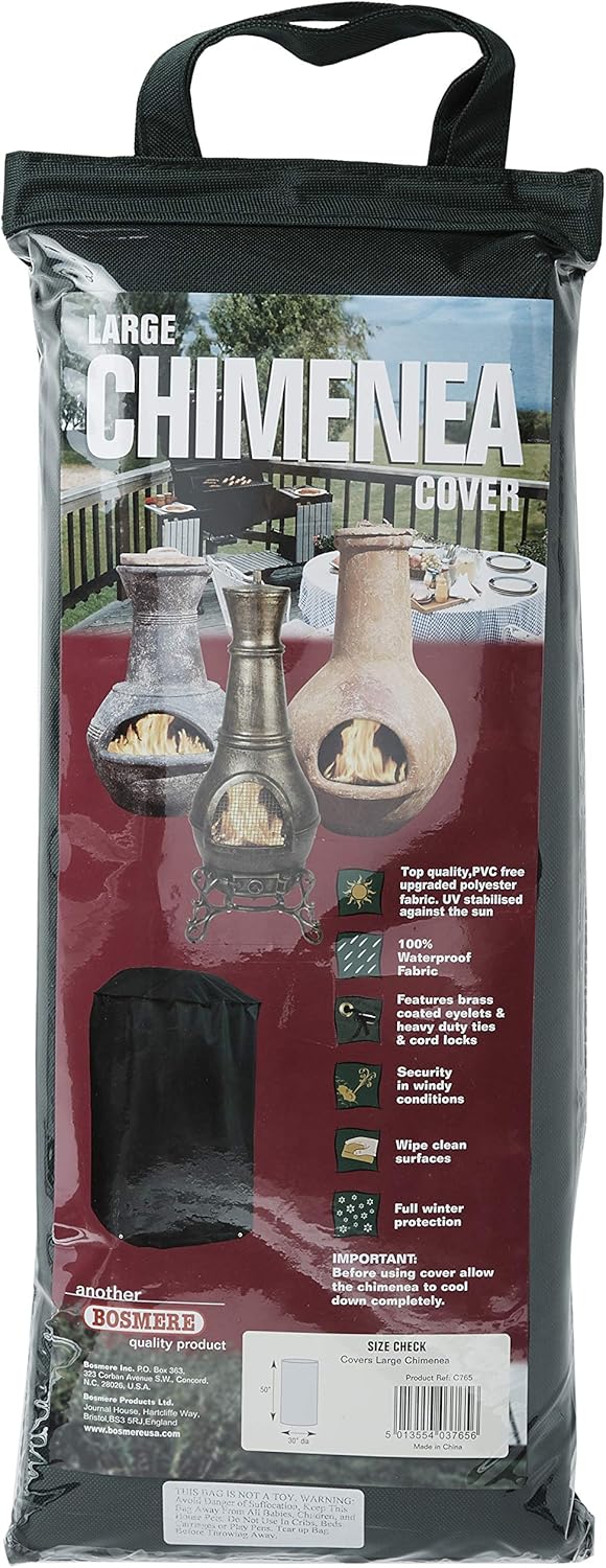 Bosmere Weatherproof Large Chiminea Cover 30 Diameter x 50 High Green - Image 1