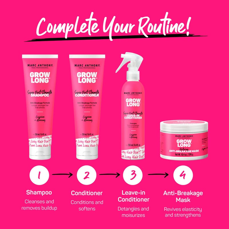 Marc Anthony Leave-In Conditioner Spray & Detangler, Grow Long Biotin, 2-pack - Anti-Frizz Deep Conditioner For Split Ends & Breakage - Vitamin E, Caffeine & Ginseng for Curly, Dry & Damaged Hair - Image 5